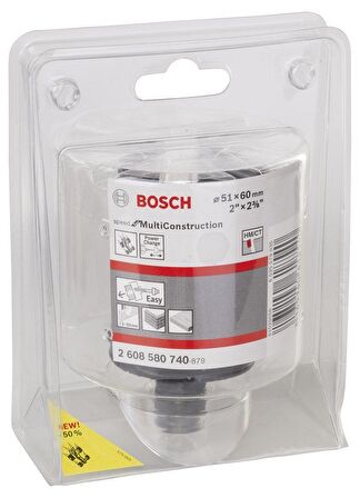 Tuğla, Ahşap, Fiber, Sıva, Fayans İçin 51 mm Panç BOSCH 2608580740